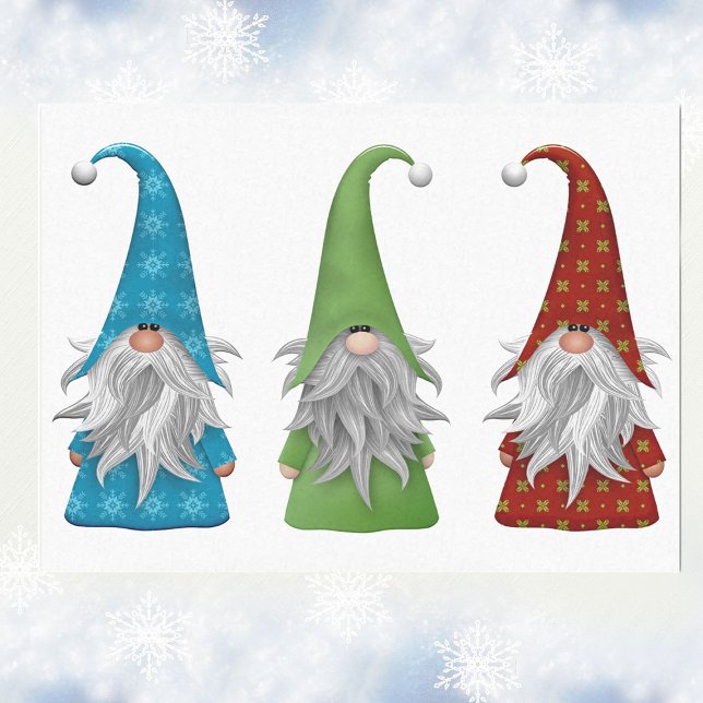 The Three Christmas Gnomes Tissue Paper (Creator Uploaded)