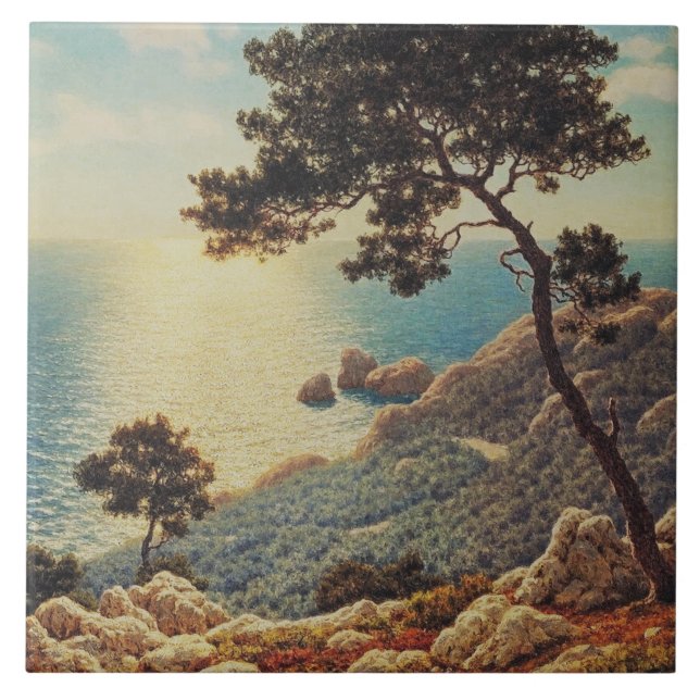 The three cornices of the French Riviera  Ceramic Tile (Front)