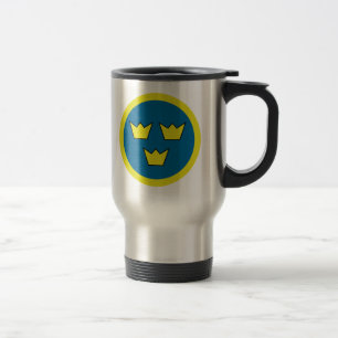 The Three Crowns of Sweden Travel Mug
