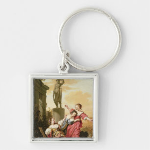 The Three Daughters of Cecrops Key Ring