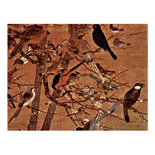 The Three Friends And A Hundred Birds By Pien Postcard