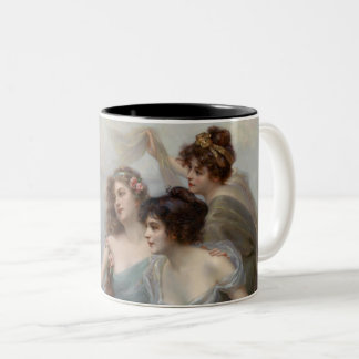 "The Three Graces" by Edouard Bisson Two-Tone Coffee Mug