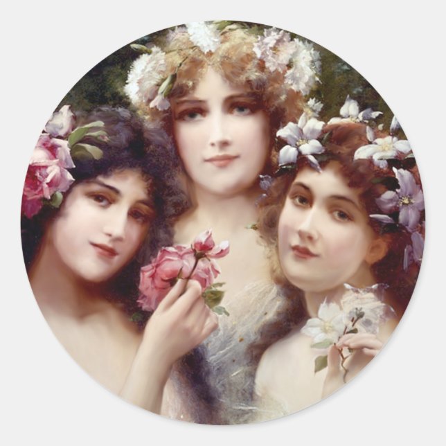 The Three Graces Classic Round Sticker (Front)
