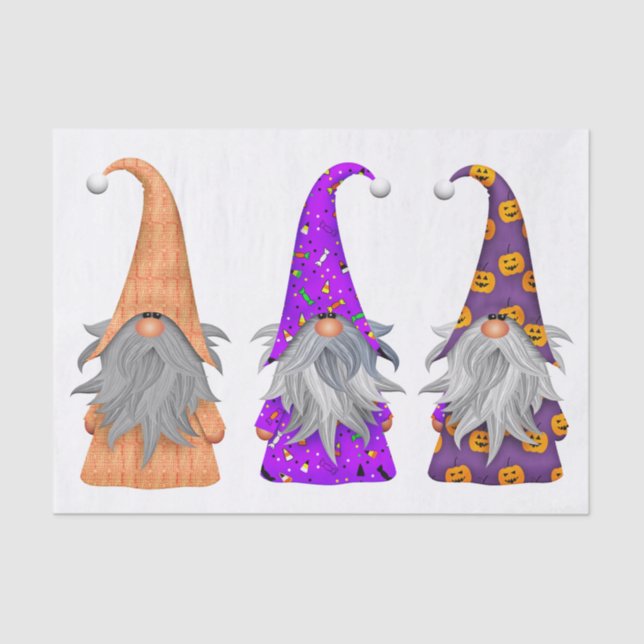 The Three Halloween Gnomes Tissue Paper (Front)
