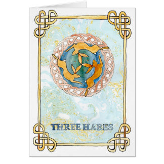 The Three Hares card