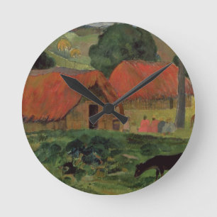 The Three Huts, Tahiti, 1891-92 (oil on canvas) Round Clock