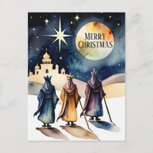 The Three Kings Christian Religious Christmas Postcard