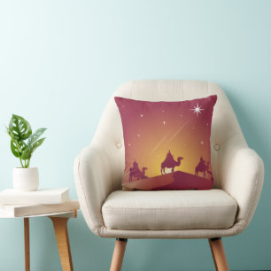 The three kings following the Star Christmas theme Cushion