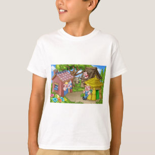 The Three Little Pigs Fairytale Scene T-Shirt
