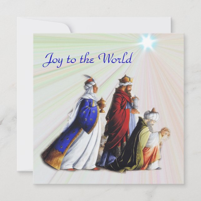 The Three Magi Bearing gifts Glory to God Card (Front)
