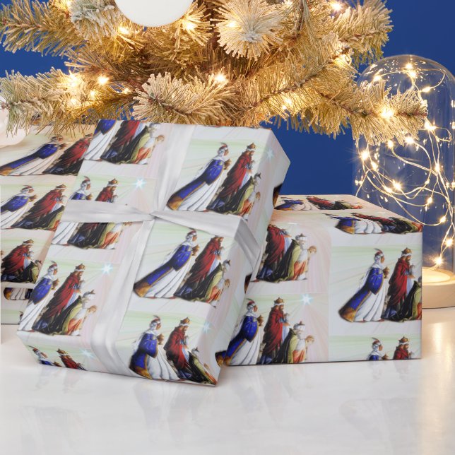 The Three Magi Bearing gifts  Wrapping Paper (Holidays)