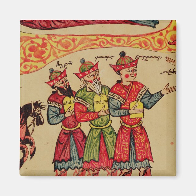 The Three Magi, detail from the Nativity Magnet (Front)