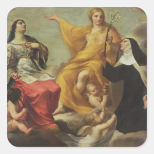 The Three Marys, 1633 (oil on canvas) Square Sticker