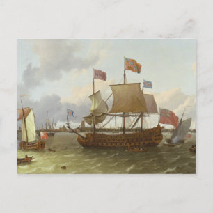 The Three-Master 'Britannia' in Rotterdam, 1698 Postcard