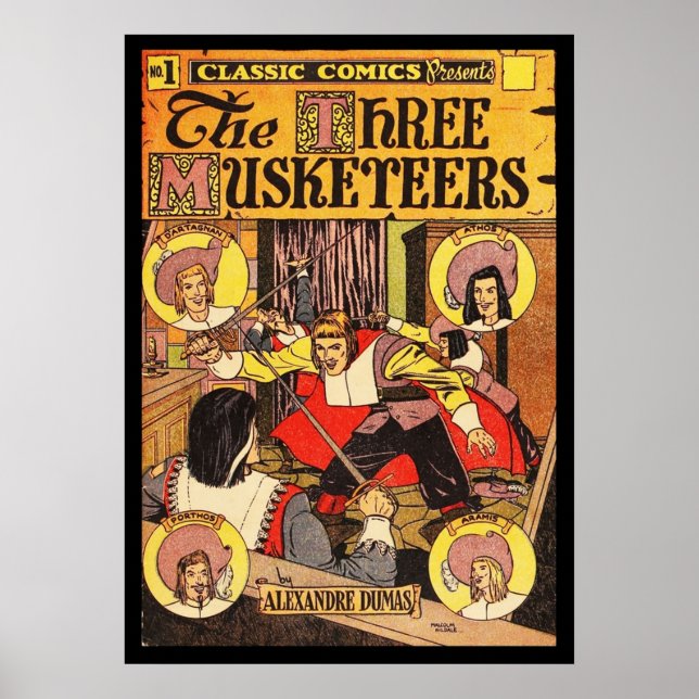 The Three Musketeers Alexandre Dumas Comic Book Co Poster (Front)