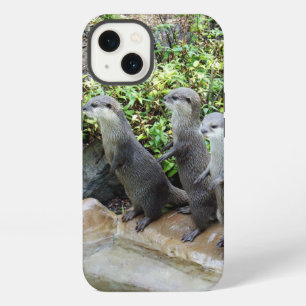 **"The Three Musketeers: Trio of Small Grey Otters iPhone 13 Case