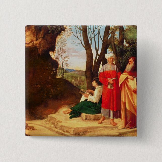 The Three Philosophers 15 Cm Square Badge (Front)