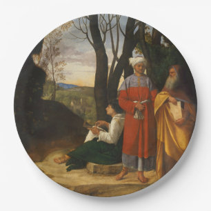 The Three Philosophers (Wise Men) (by Giorgione) Paper Plate