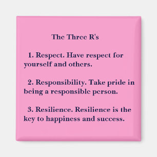The Three R's Magnet