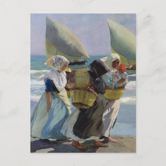 The Three Sails - Joaquin Sorolla Postcard (Front)