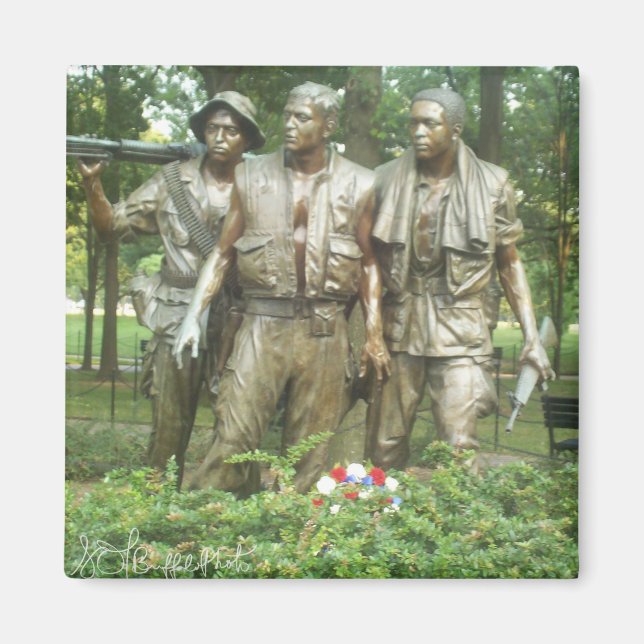 The Three Servicemen Statue Magnet (Front)