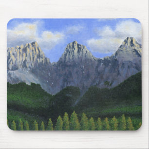 The three sisters in Canmore, Alberta, Canada Mouse Pad