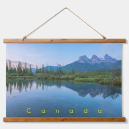 The Three Sisters Mountain Landscape at Dawn Hanging Tapestry