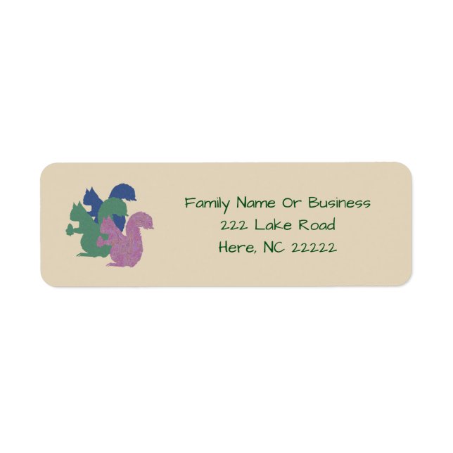 The Three Squirrels Return Address Labels (Front)