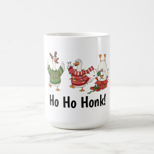 The Three Stages of Christmas Goose Coffee Mug