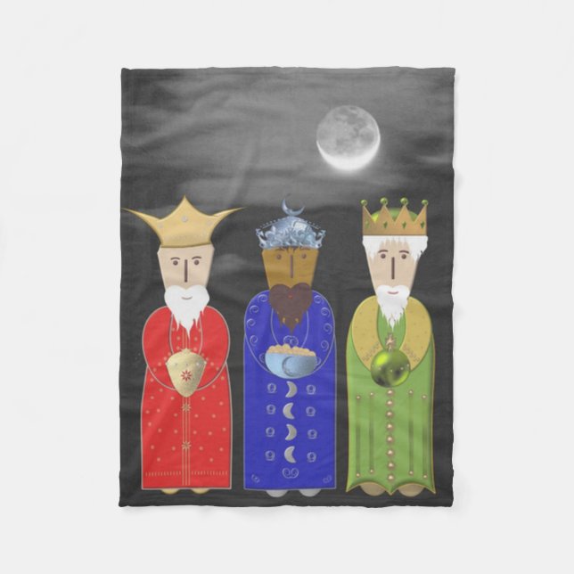 The Three Wise Men Fleece Blanket (Front)