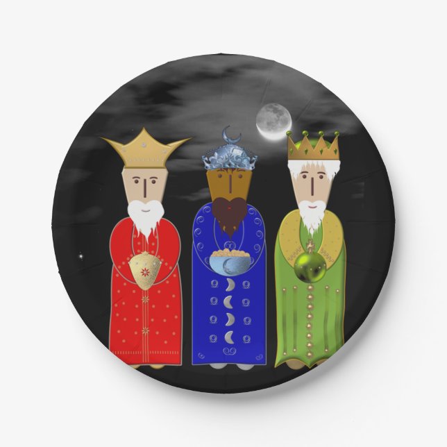 The Three Wise Men Paper Plates (Front)