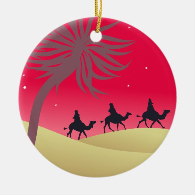The Three Wisemen Ceramic Ornament (Front)