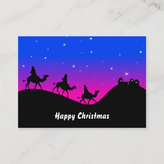 The Three Wisemen, Happy Christmas Business Card (Front)