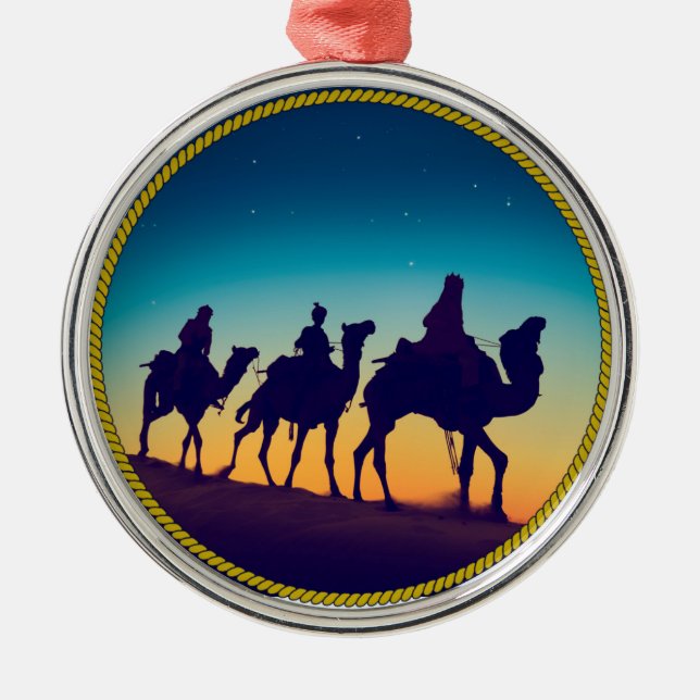The Three Wisemen Metal Ornament (Front)