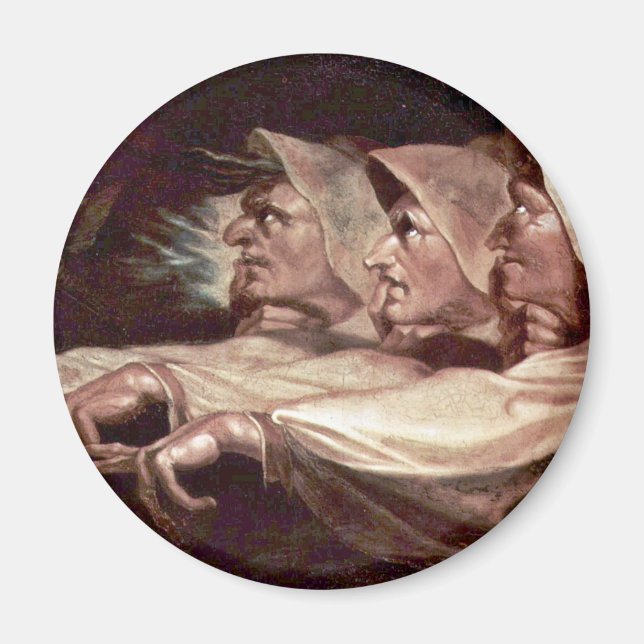 The Three Witches English - The Weird Sisters Or T Magnet (Front)