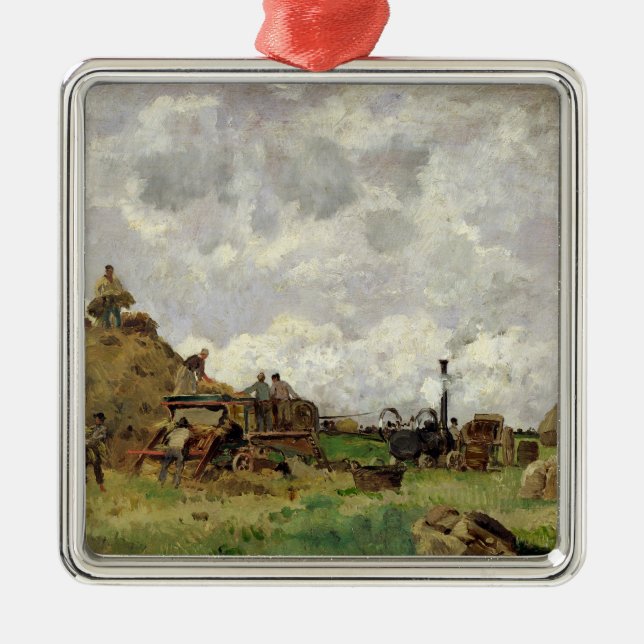 The Threshing Machine Metal Ornament (Front)