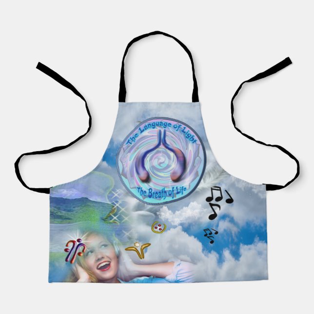 The Throat Chakra - Symbol the Breath Life Apron (Front)