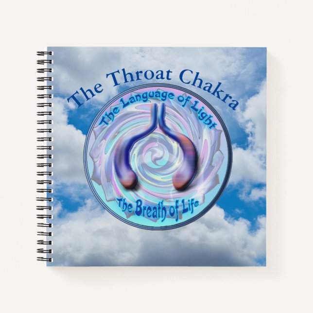 The Throat Chakra - Symbol the Breath Life Notebook (Front)