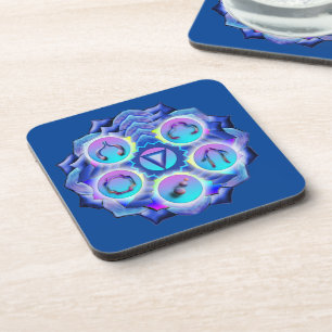 The Throat Chakra - Symbols Coaster