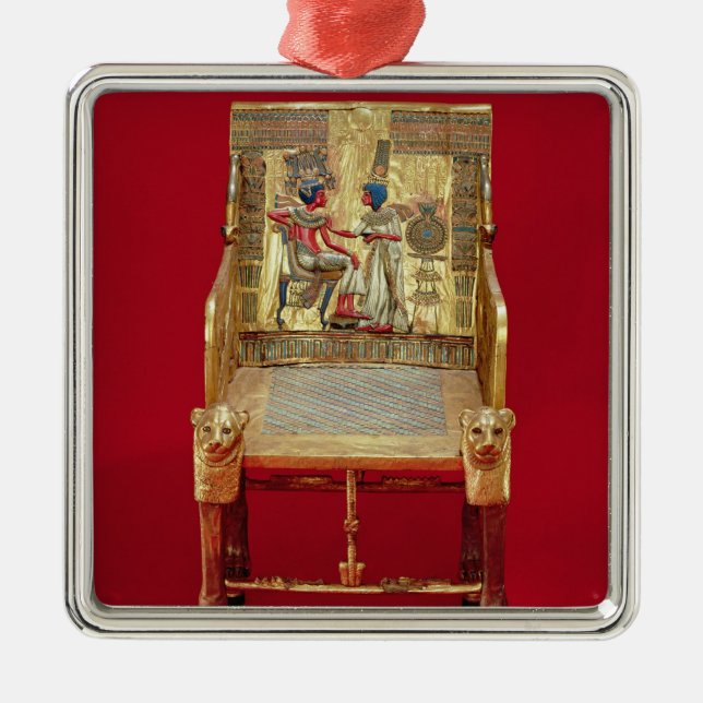 The throne, from the Tomb of Tutankhamun Metal Tree Decoration (Front)