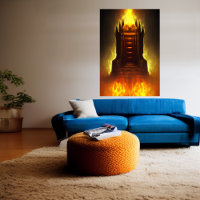 The throne in Hell | AI Art  Poster