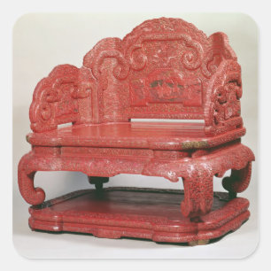 The throne of Emperor Ch'ien Lung (1736-95) Square Sticker