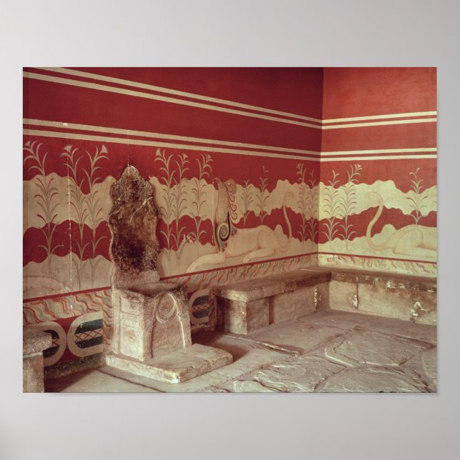 The Throne Room of Minos, 1500-1400 BC Poster (Front)