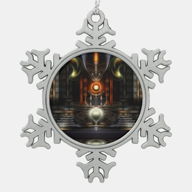 The Throne Room Pewter Snowflake Ornament (Front)