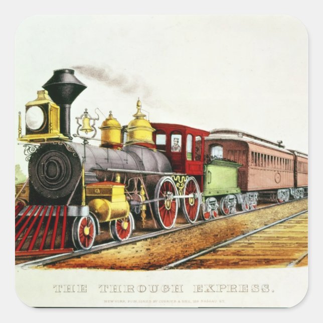 The Through Express Square Sticker (Front)