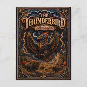 The Thunderbird North Dakota Popcut Legends Postcard