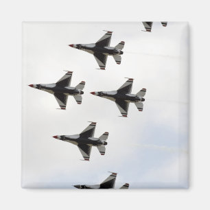 The Thunderbirds form a 6-ship Delta formation Magnet