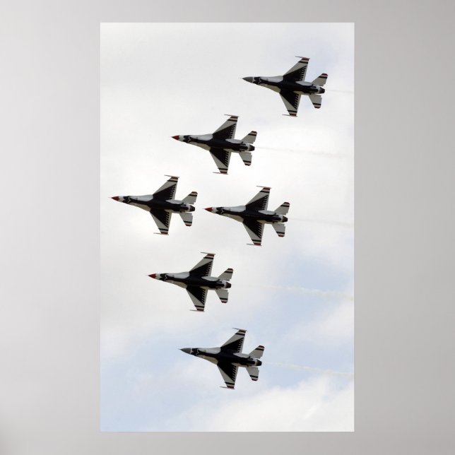 The Thunderbirds form a 6-ship Delta formation Poster (Front)