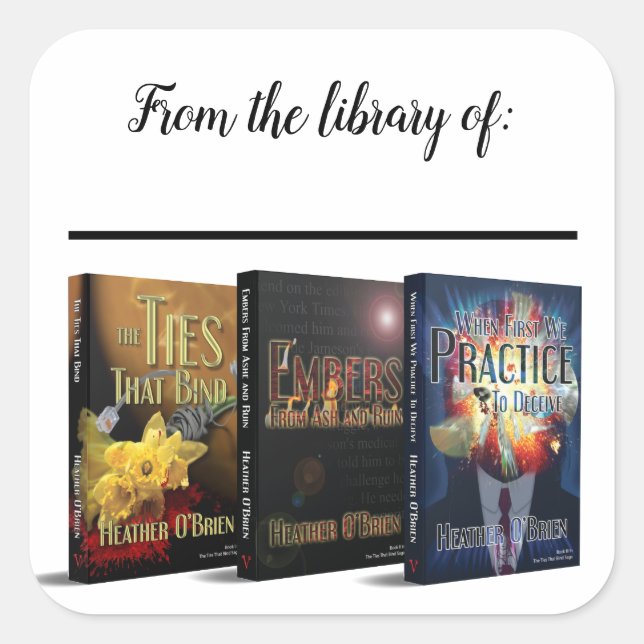 The Ties That Bind saga Bookplate Square Sticker (Front)