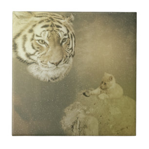 The Tiger And The Kitten, Ceramic Tile